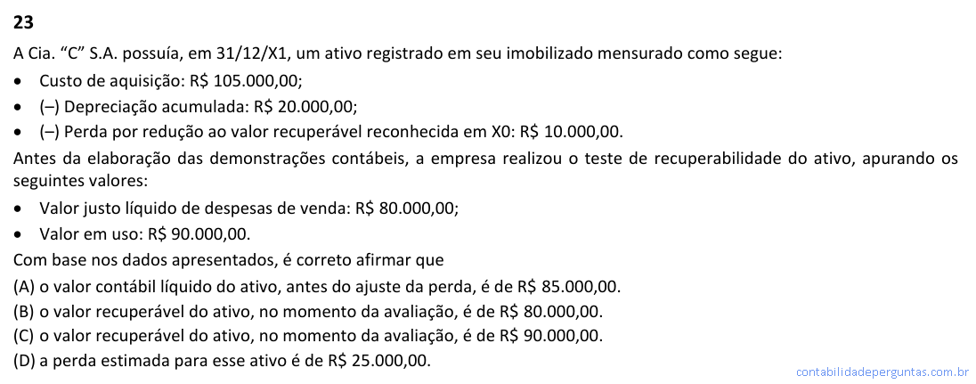 Imagem da Questão 23 — CFC 2026.1