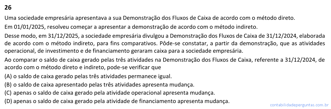 Imagem da Questão 26 — CFC 2026.1