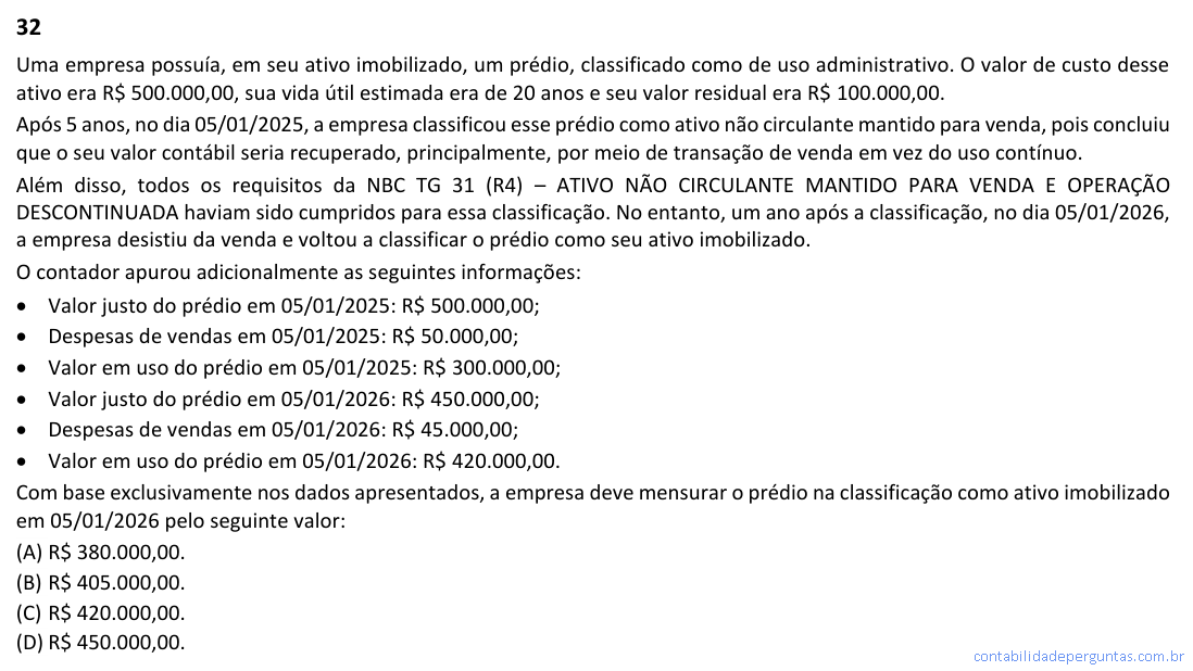 Imagem da Questão 32 — CFC 2026.1