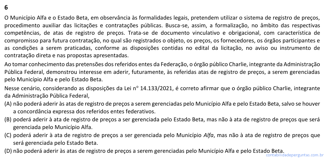 Imagem da Questão 6 — CFC 2026.1